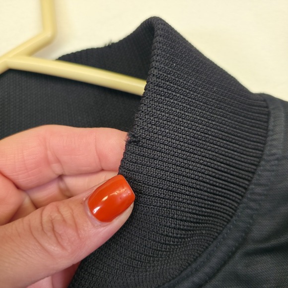 Kansas City Royals Bomber Jacket Mens L Black Russell MLB Baseball Game Day Gear - Picture 12 of 16